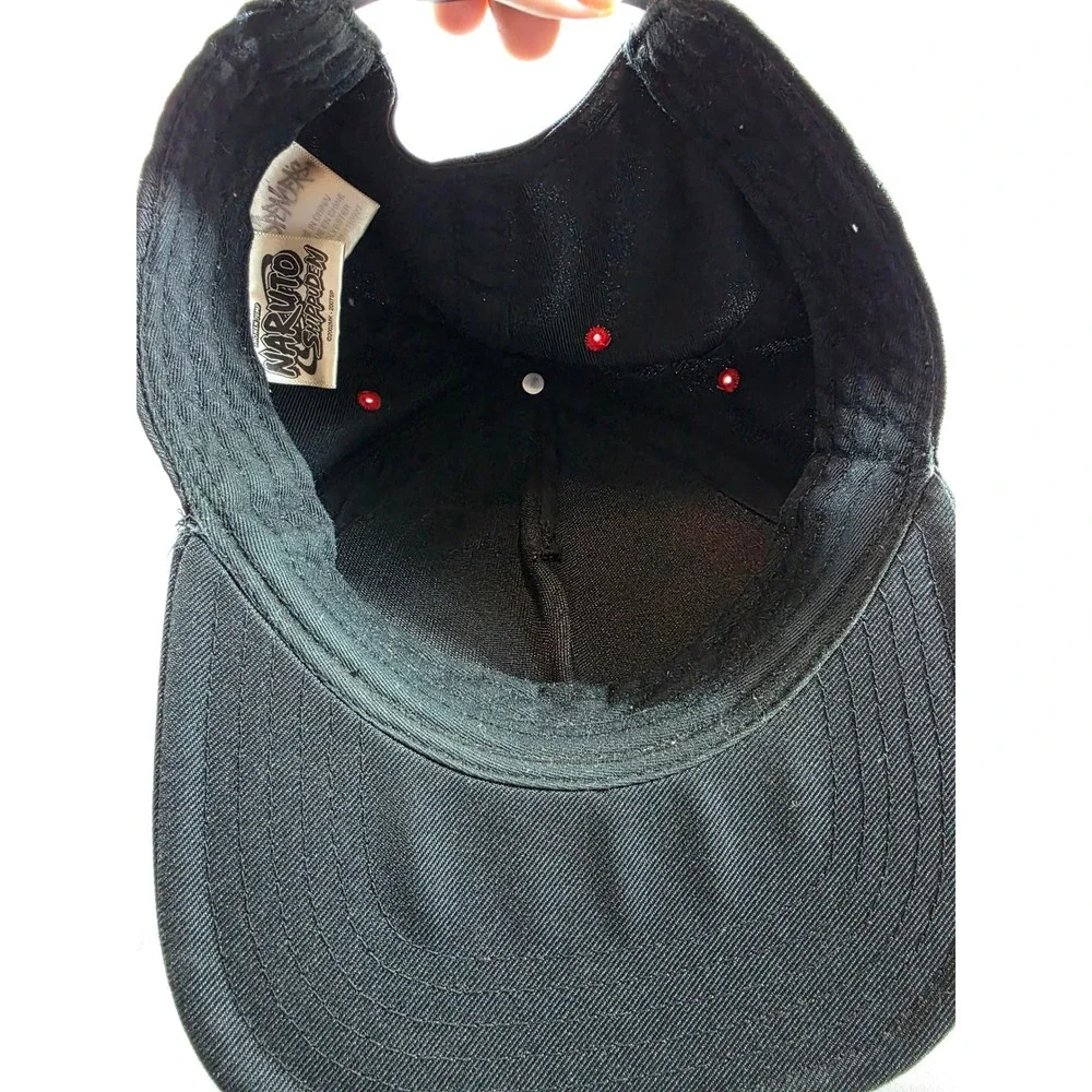 Naruto Itachi Uchiha Hat Mens OSFM Black Red Snapback Spencer's Anime Cap